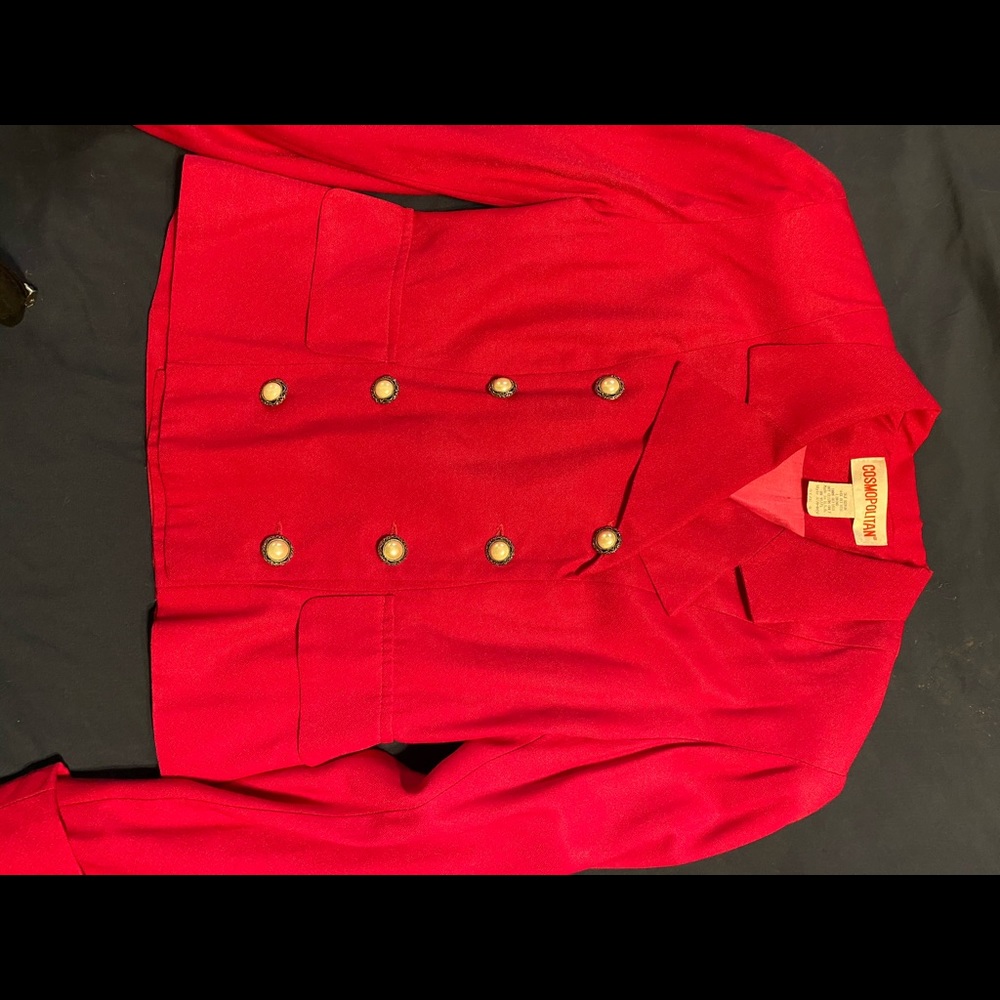 Hot pink double breasted jacket